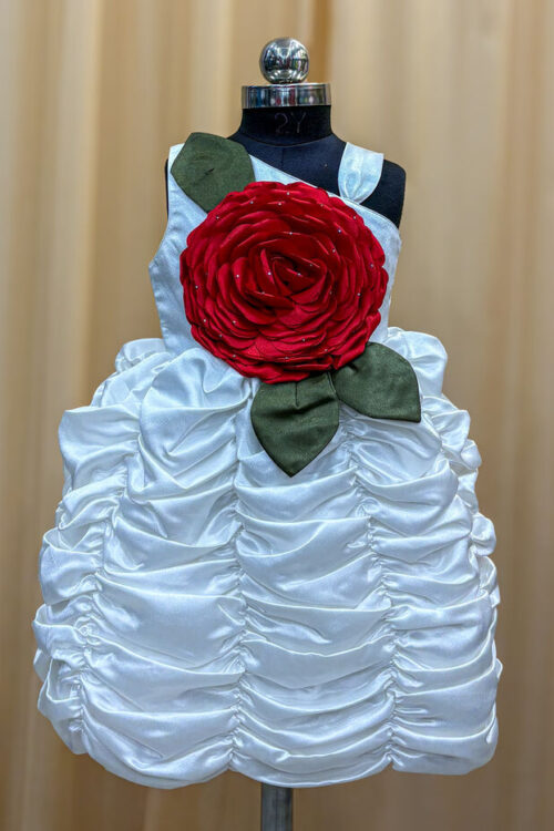 White Rose Party Dress